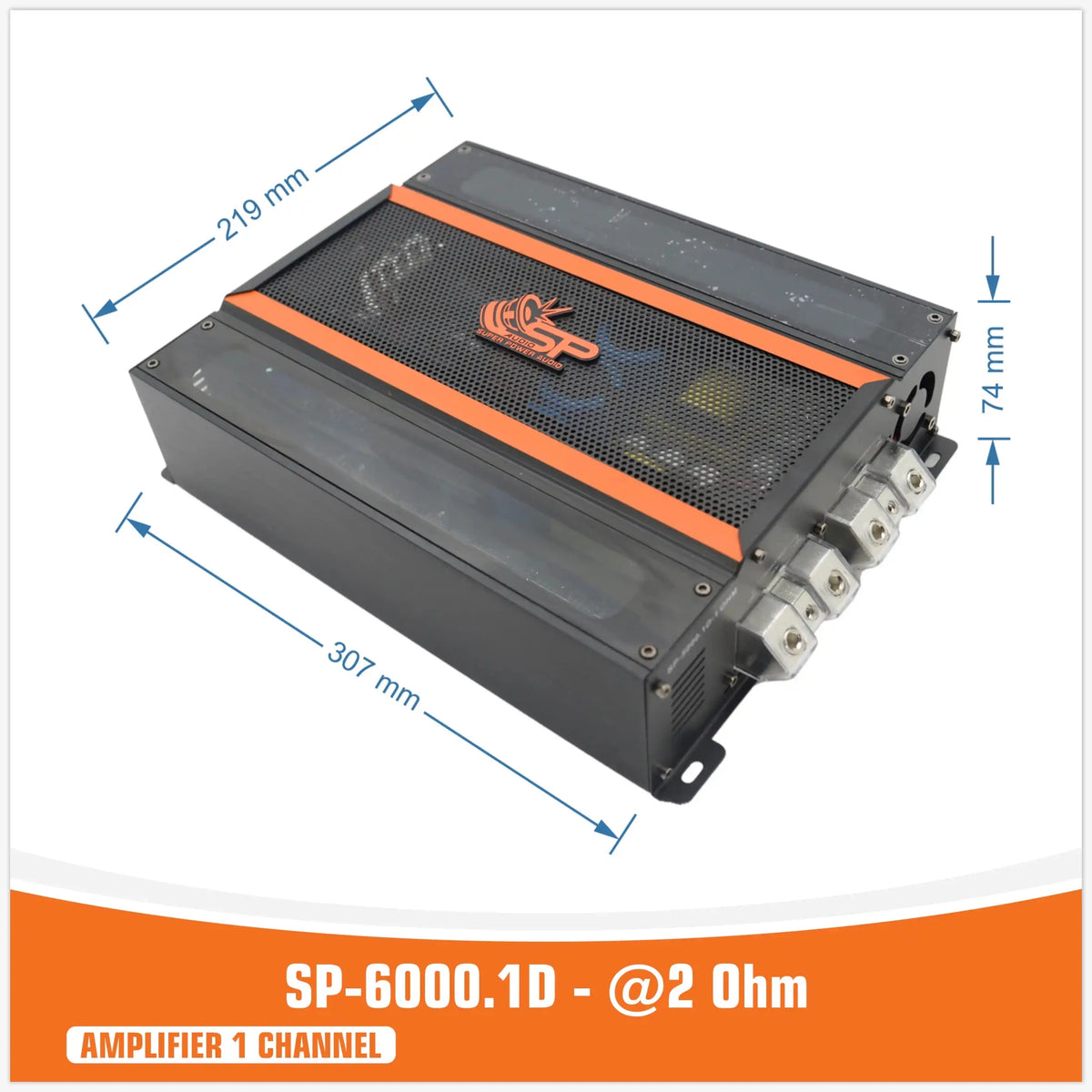 SP-6000.1D, Mono Class-D Versterker, 6000W, foto 4