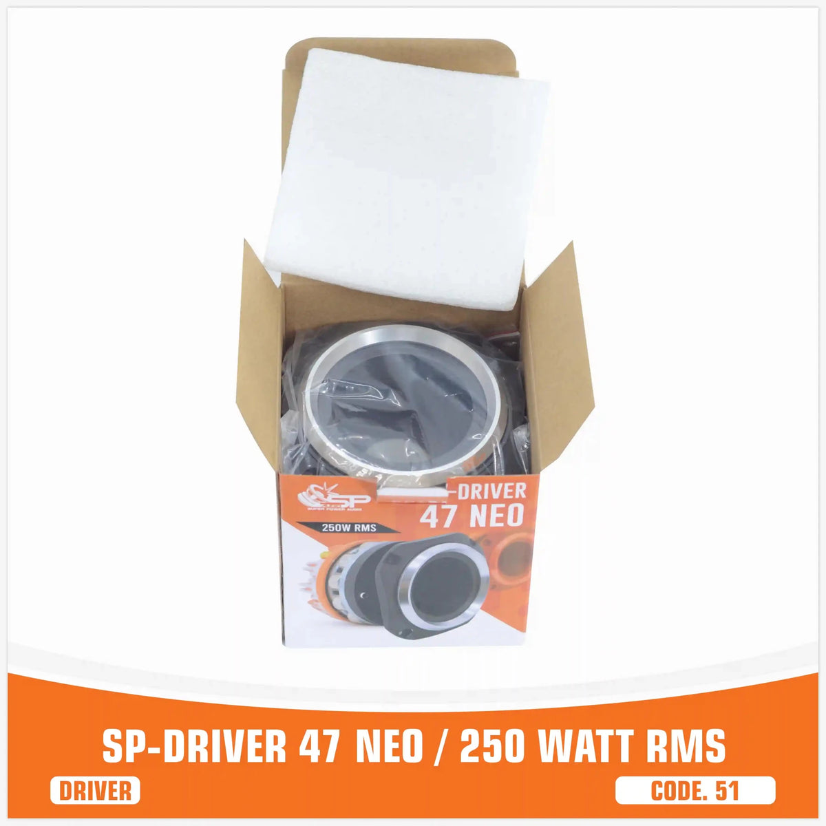 SP Driver 47 NEO Complete Driver met Hoorn, 250W RMS, Neodymium Magneet, foto 4