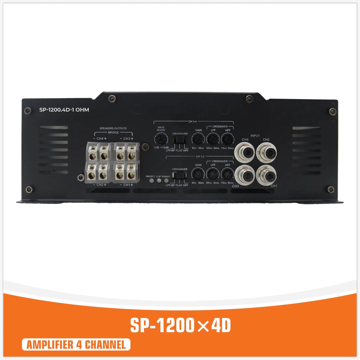SP-1200.4D, 4-Kanaals Class-D Versterker, 1200W, 1 ohm, foto 4