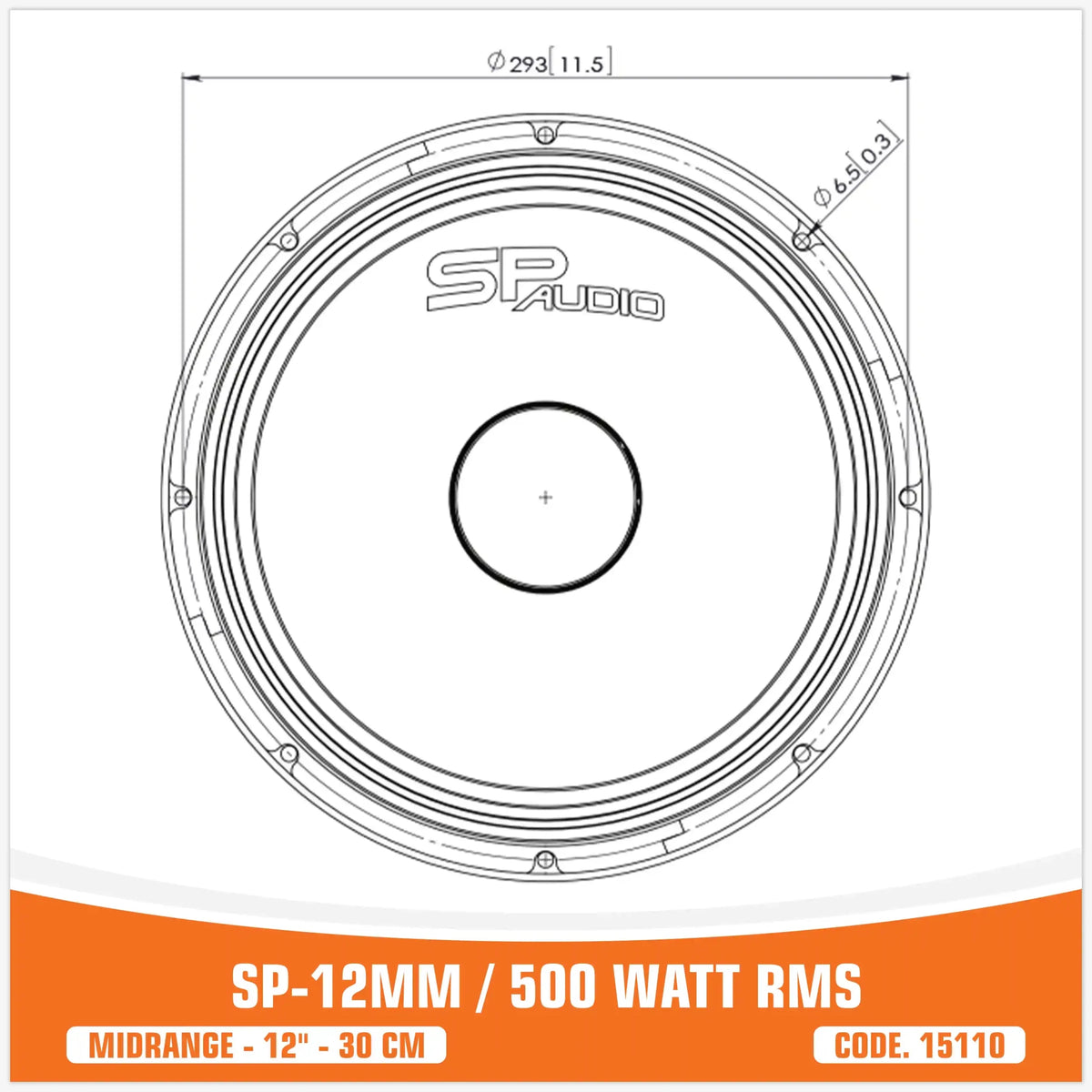 SP 12MM Midrange Extreme, 12 inch, 500W RMS, foto 2
