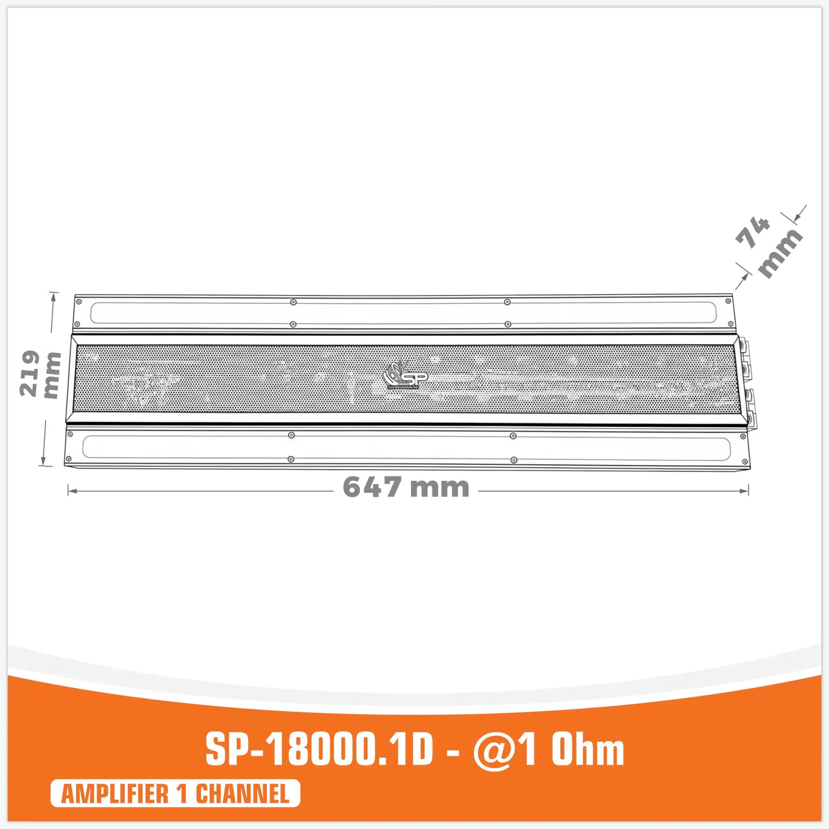 SP-18000.1D, Mono Class-D Versterker, 18000W, 1 ohm, foto 2