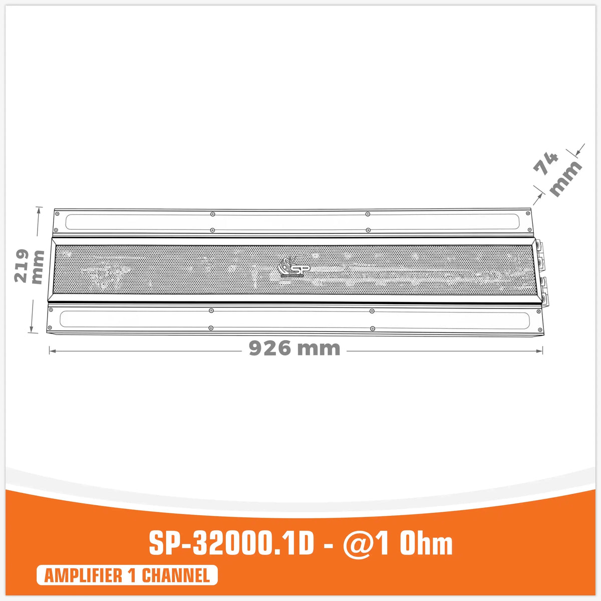 SP-32000.1D, Mono Class-D Versterker, 32000W, 1 ohm, foto 2
