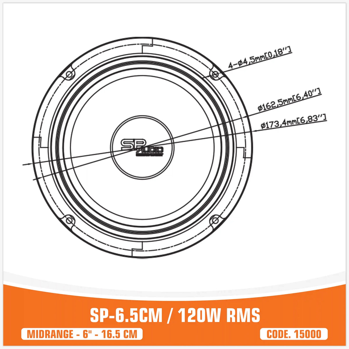 SP 6.5CM middentoner 6,5 inch, foto 2