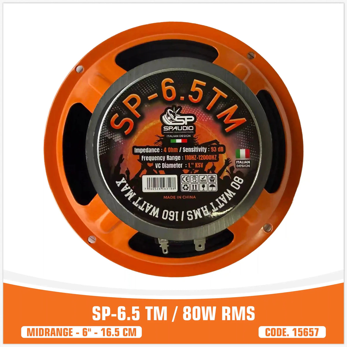 SP-6.5TM Middentoner, 6,5 inch, 80W RMS, foto 3