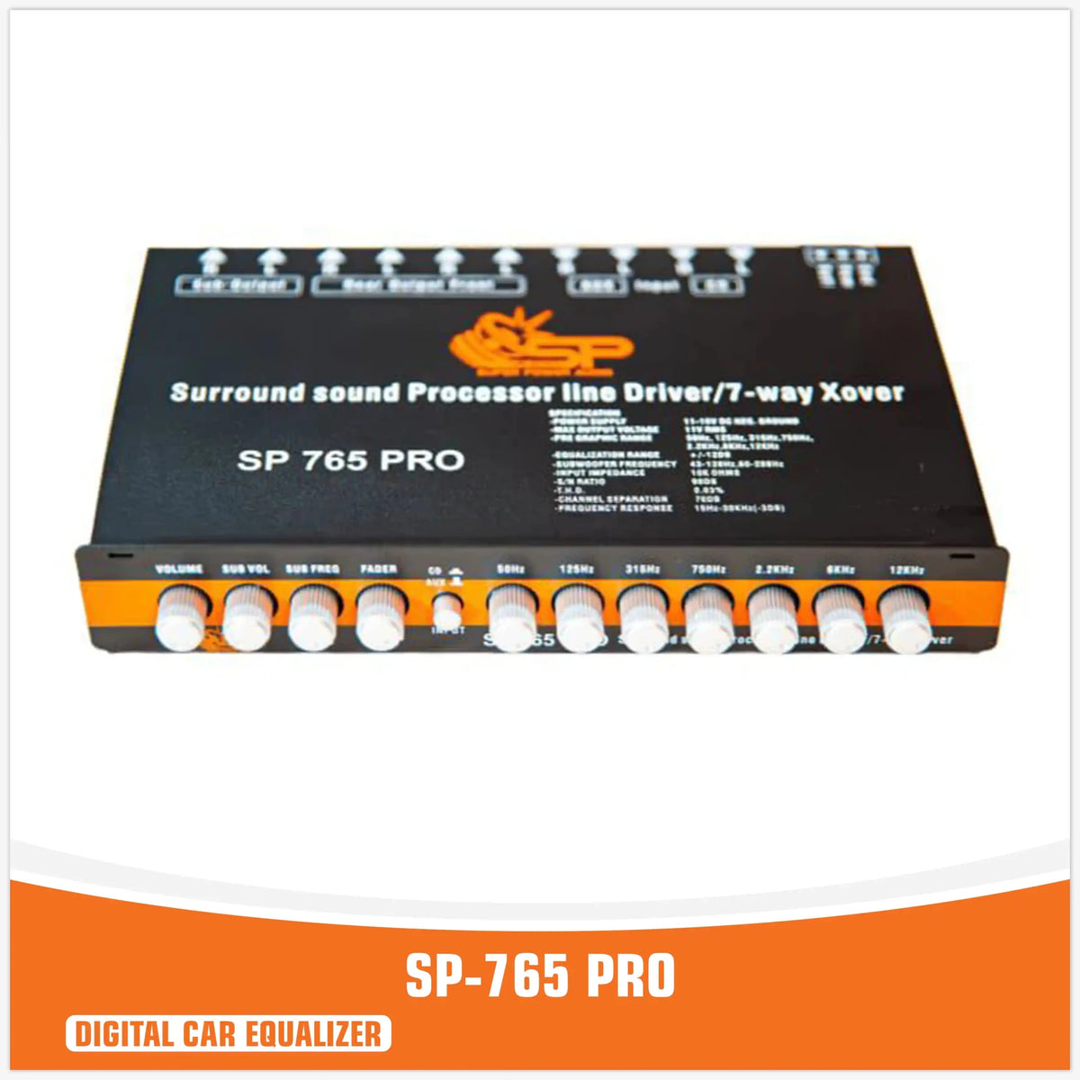 SP-765 PRO, Line Driver / 7-Weg Crossover / Surroundprocessor, foto 2