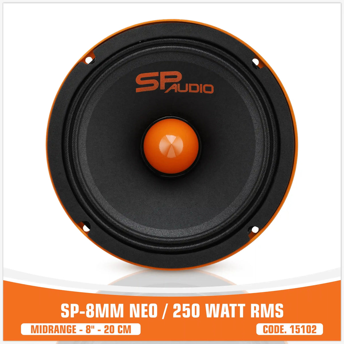 SP 8MM NEO Middentoner, 8 inch, 250W RMS, Neodymium Magneet, foto 3