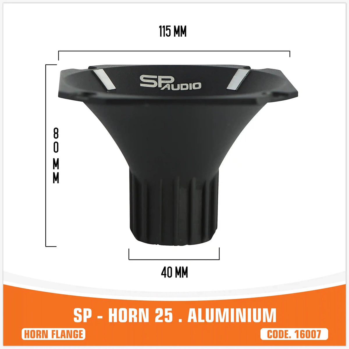 SP HORN 25 Aluminium Hoorn met Schroefdraad, foto 2