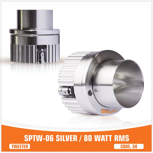SP TW 06 Zilveren Bullet Tweeter, 80W RMS, foto 1