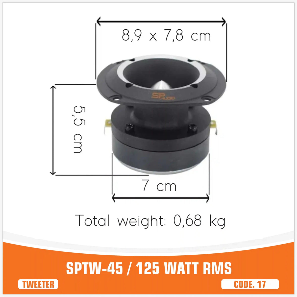 SP TW 45 Bullet Tweeter, 125W RMS, foto 3