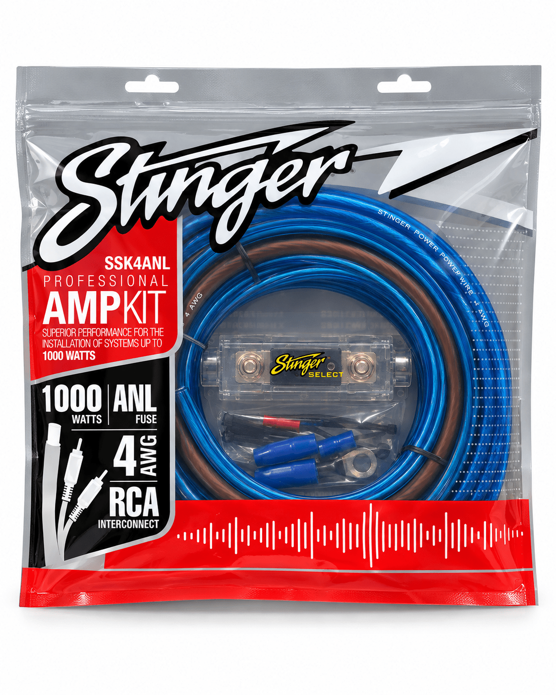 Stinger SSK4ANL kabelset 4GA voor versterker, foto 1